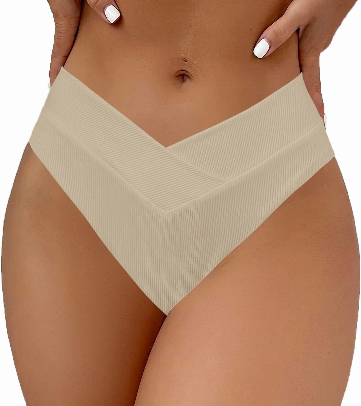 SherryDC Women's V Cut High Waisted Bikini Bottom High Leg Cut Swimsuit Bathing Suit Bottoms