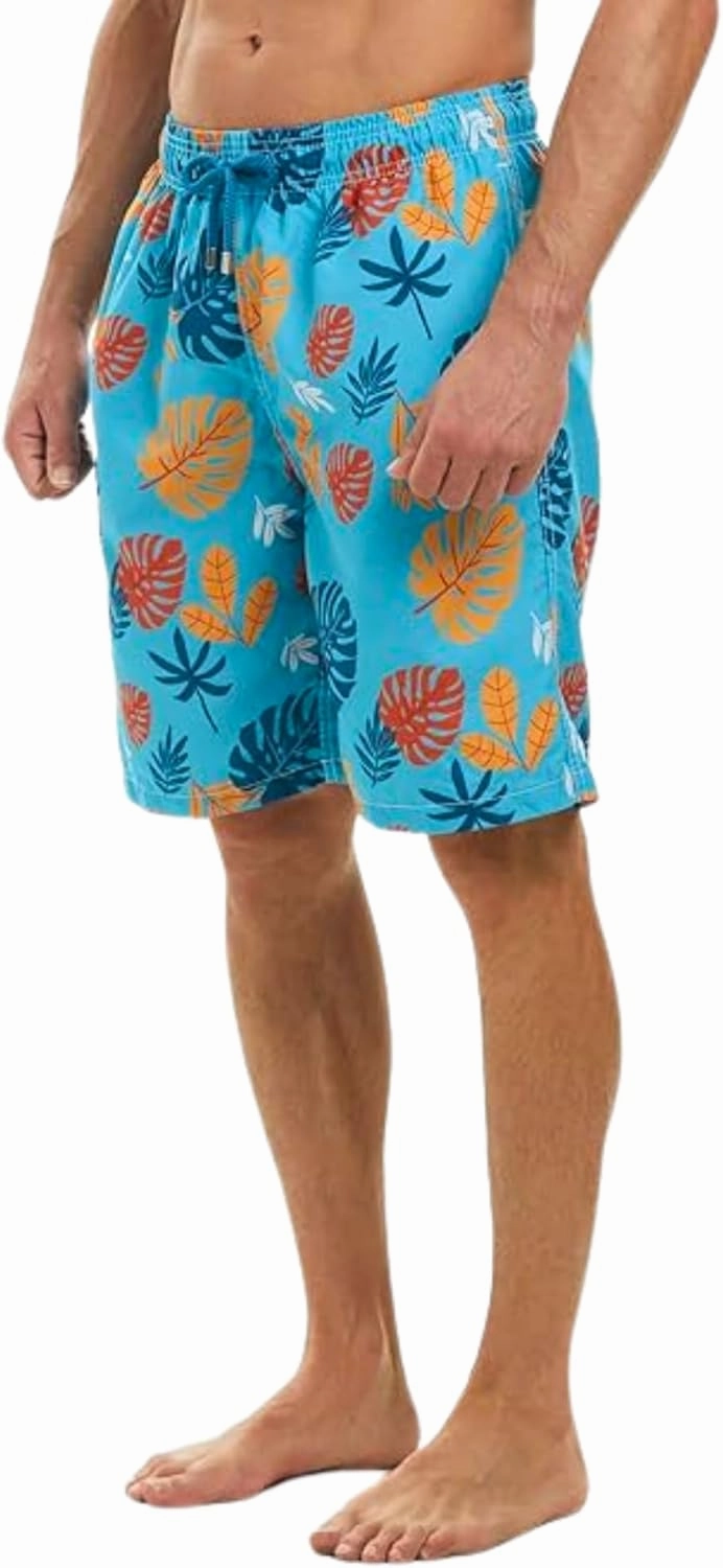 SIX ISLANDS Quick-Dry Swim Trunks - Comfortable Mens Boardshorts, 9" Inseam, Variety of Tropical & Classic Designs