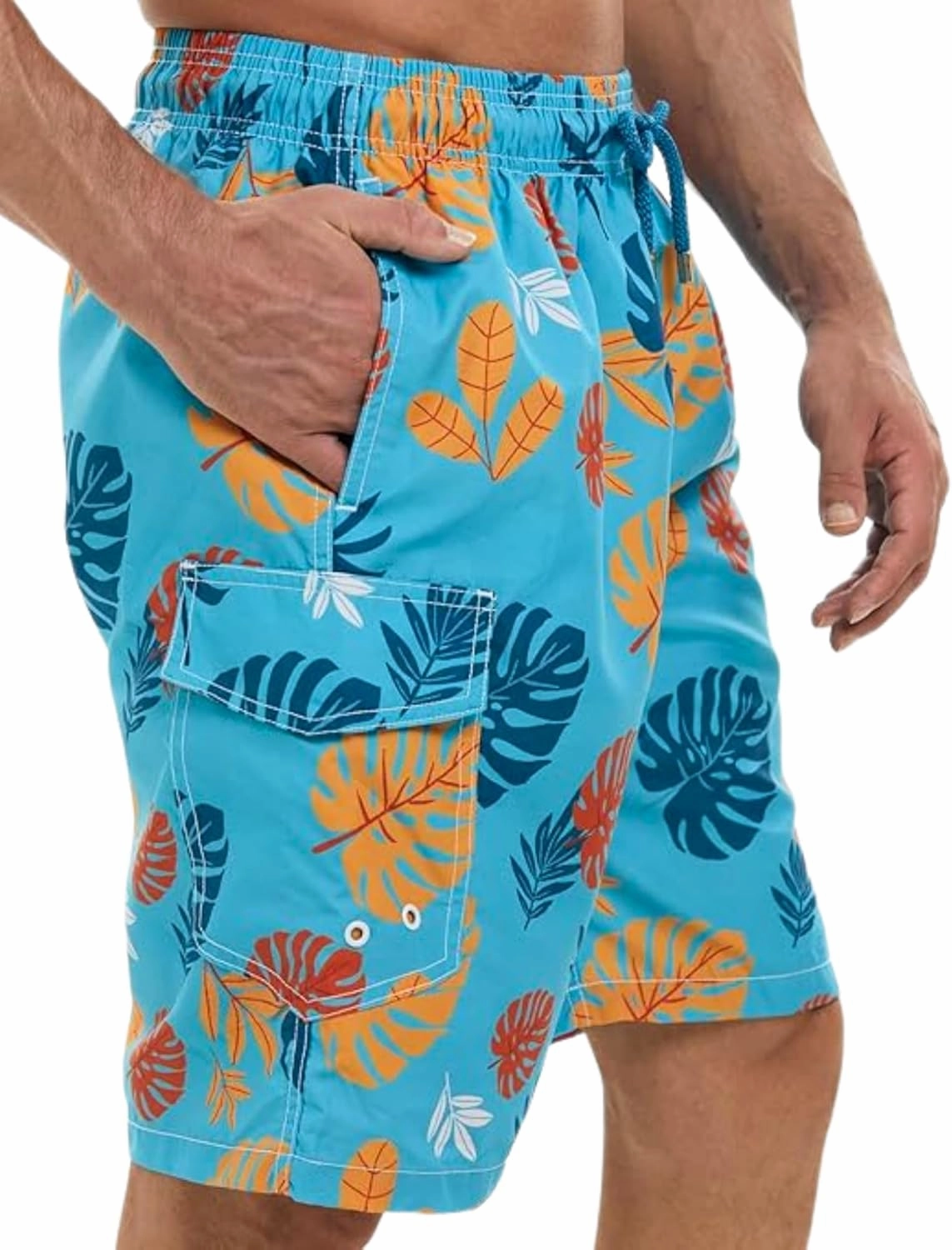 SIX ISLANDS Quick-Dry Swim Trunks - Comfortable Mens Boardshorts, 9" Inseam, Variety of Tropical & Classic Designs