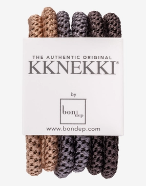Slim Hair Tie Bundle - Mid Browns