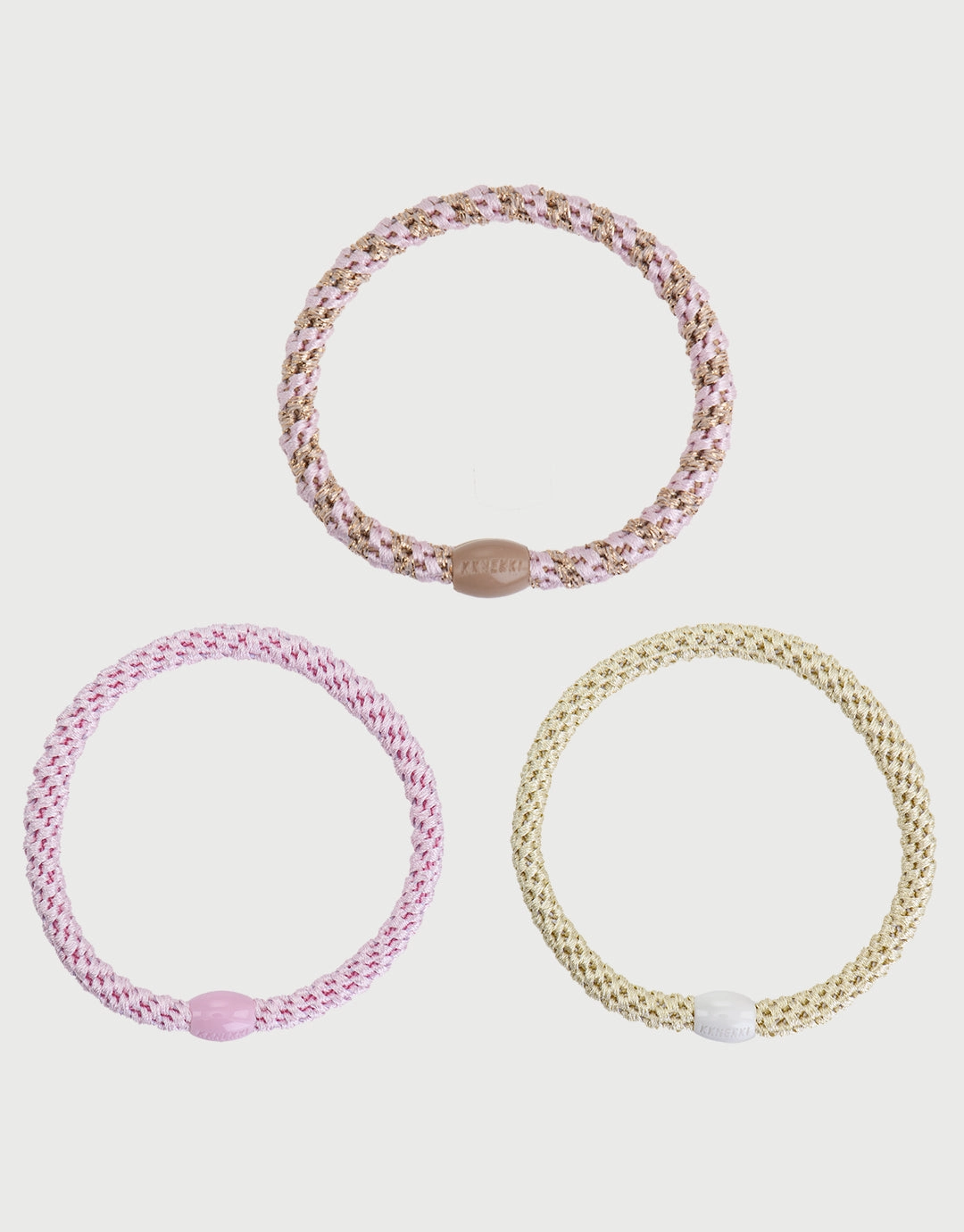Slim Hair Tie Bundle - Pale Pastel Pinks