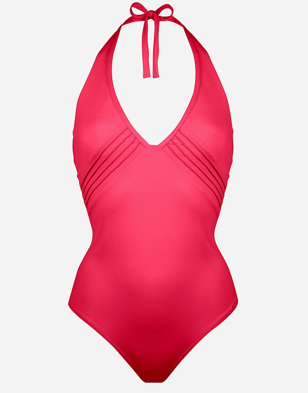 Softline Plunge Halter Swimsuit - Watermelon