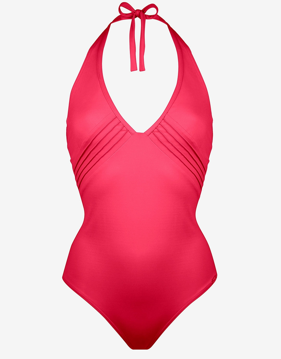 Softline Plunge Halter Swimsuit - Watermelon