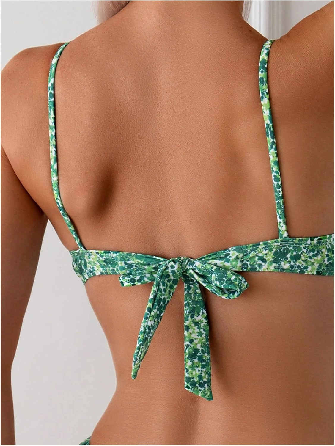 SOLY HUX Women's 2 Piece Bikini Sets Boho Floral Print Underwire Swimsuit Tie Front Cut Out Bathing Suit