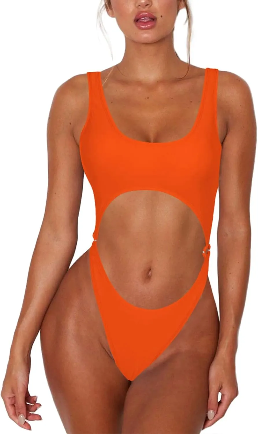 Sovoyontee Women's Sexy One Piece Swimsuits Cheeky Thong Bikini Bathing Suit