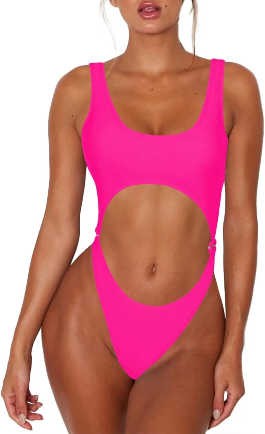 Sovoyontee Women's Sexy One Piece Swimsuits Cheeky Thong Bikini Bathing Suit