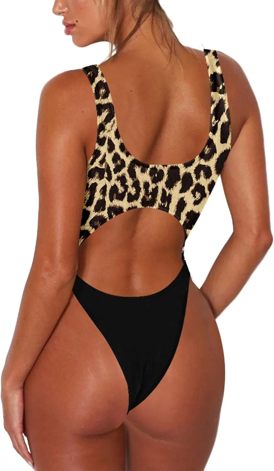 Sovoyontee Women's Sexy One Piece Swimsuits Cheeky Thong Bikini Bathing Suit