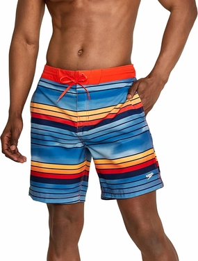 Speedo Men's Swim Trunk Knee Length Boardshort Bondi Striped
