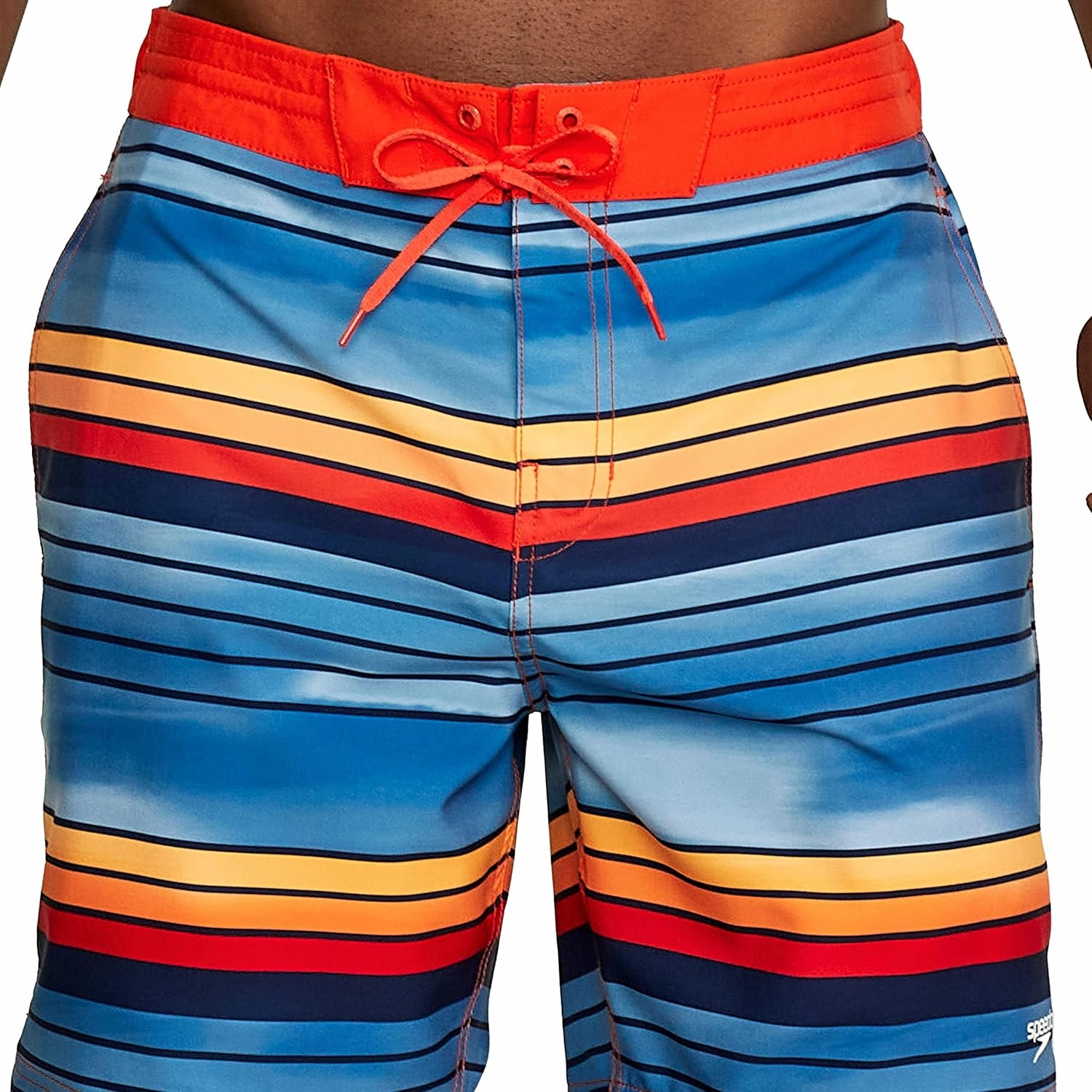 Speedo Men's Swim Trunk Knee Length Boardshort Bondi Striped