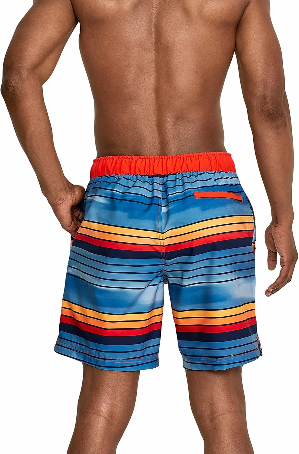 Speedo Men's Swim Trunk Knee Length Boardshort Bondi Striped