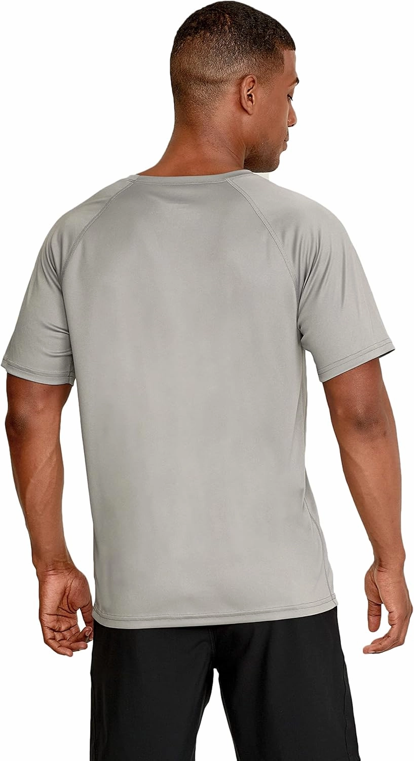 Speedo Men's Uv Swim Shirt Short Sleeve Regular Fit Solid
