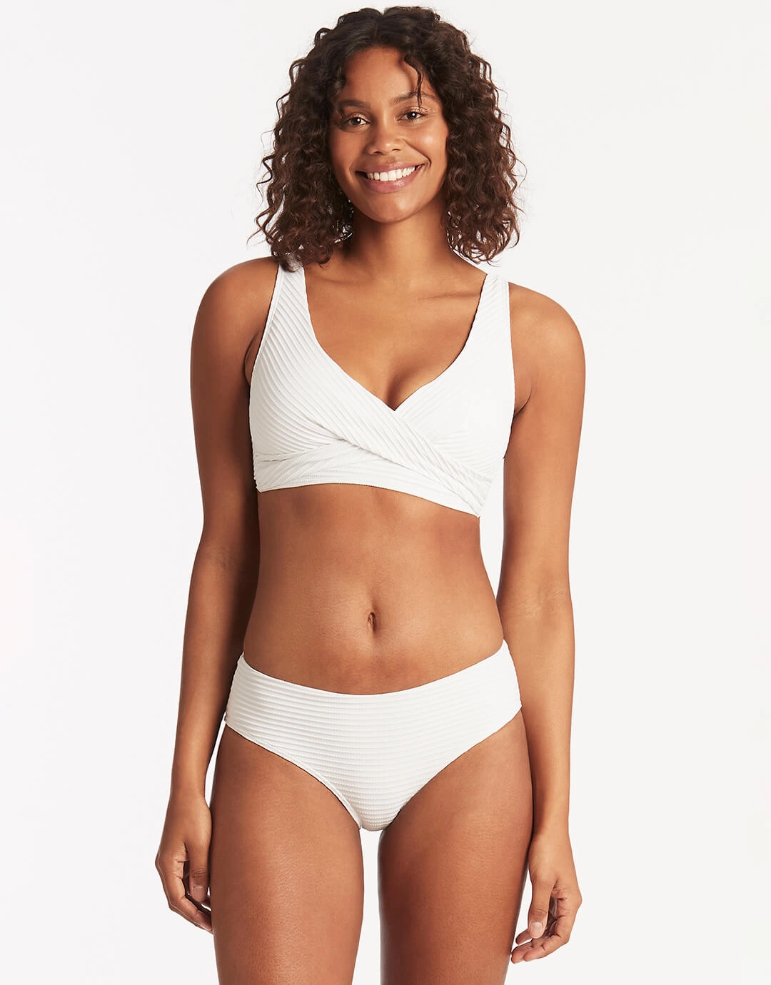 Spinnaker Mid Bikini Pant - White