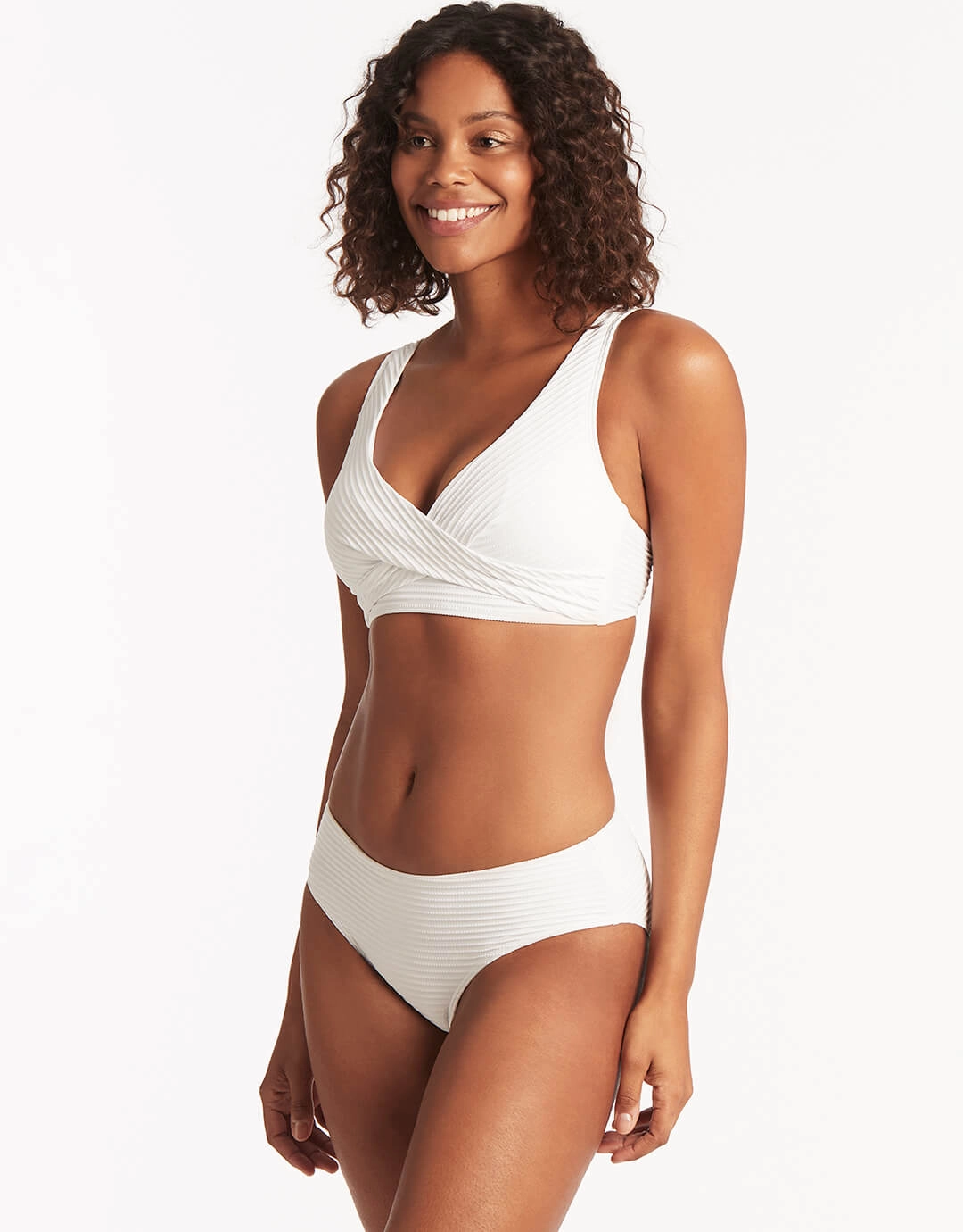 Spinnaker Mid Bikini Pant - White