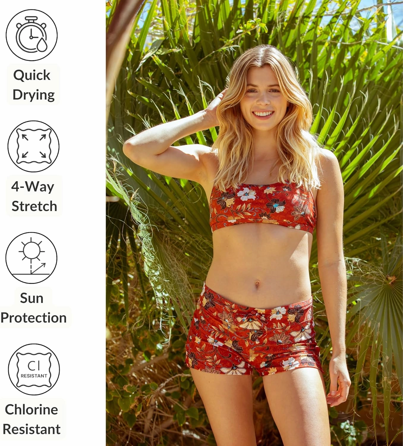 Sporti Swimsuits Bikini Tops for Women, Double Cross & Round Neckline, Swim Top Bathing Suits, Women Bralette Swim Top