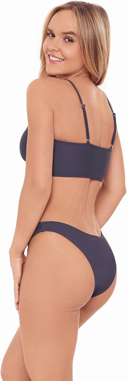 Sports Illustrated Women's Shirred Tie Midkini Top