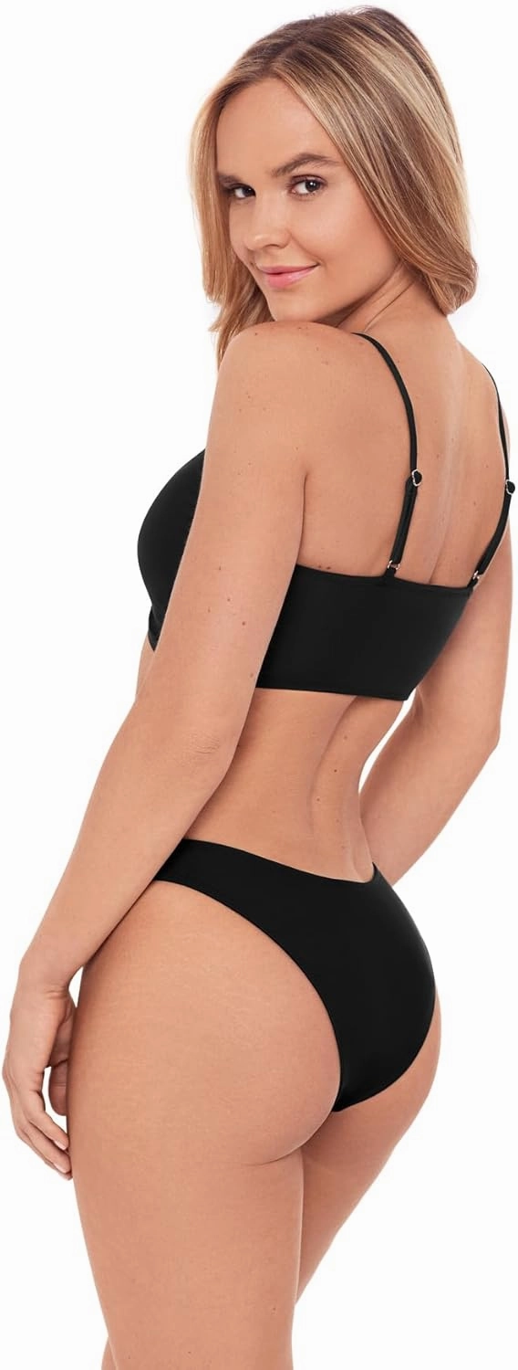 Sports Illustrated Women's Shirred Tie Midkini Top