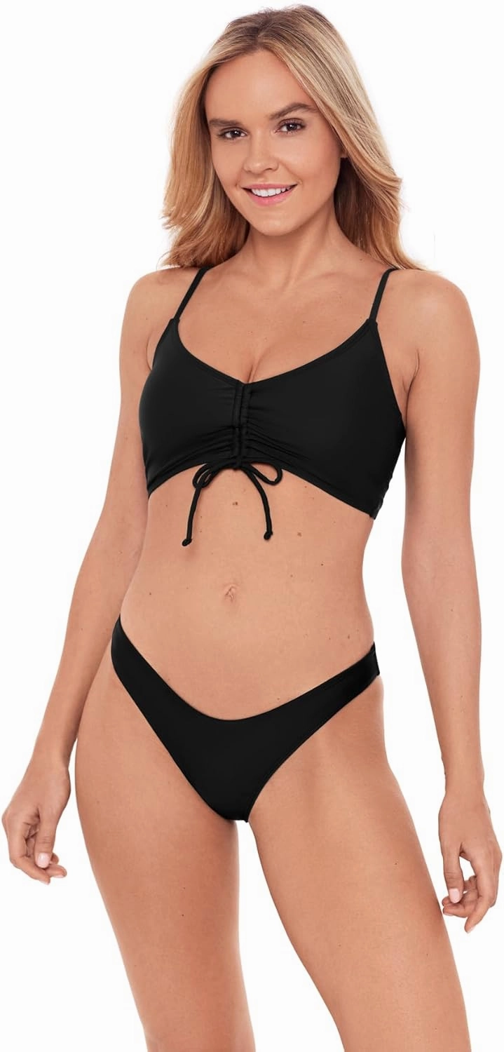 Sports Illustrated Women's Shirred Tie Midkini Top