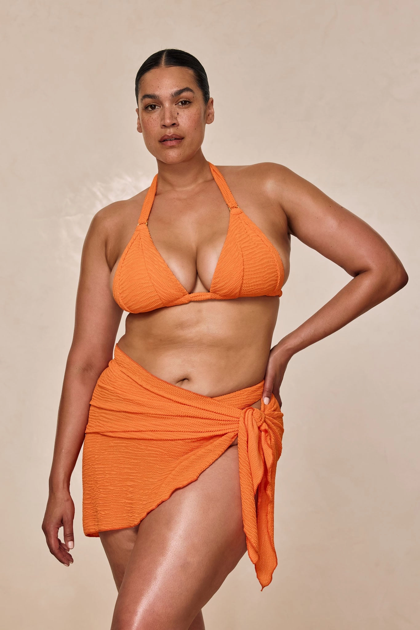 St. Barth's Skirt - Tangerine Crinkle