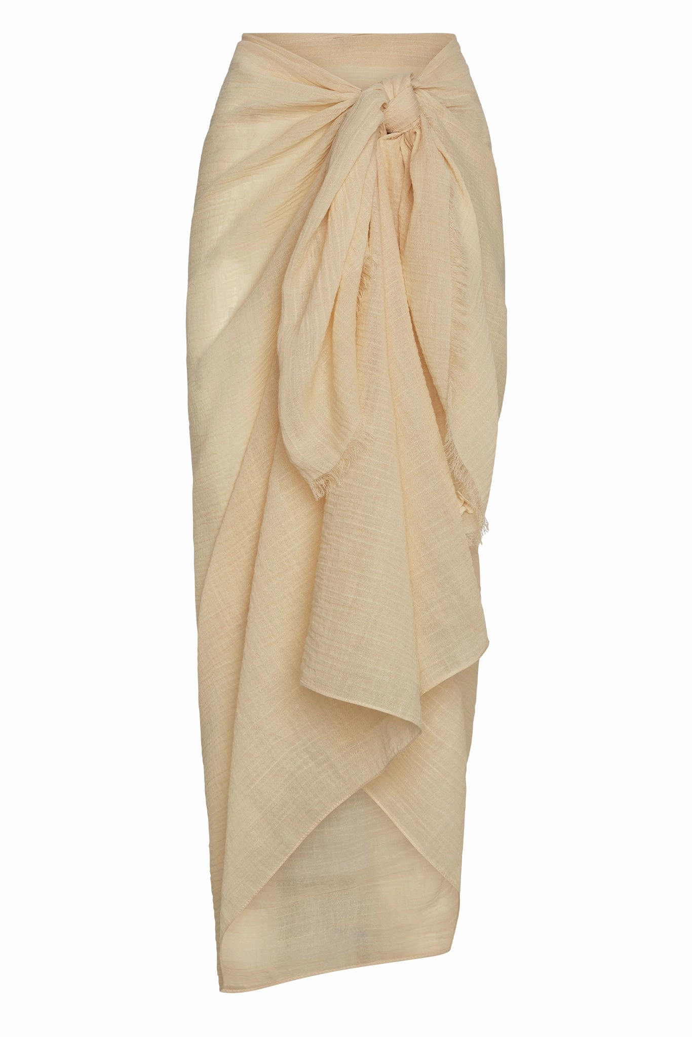 St. Tropez Sarong - Vanilla Crinkle Linen