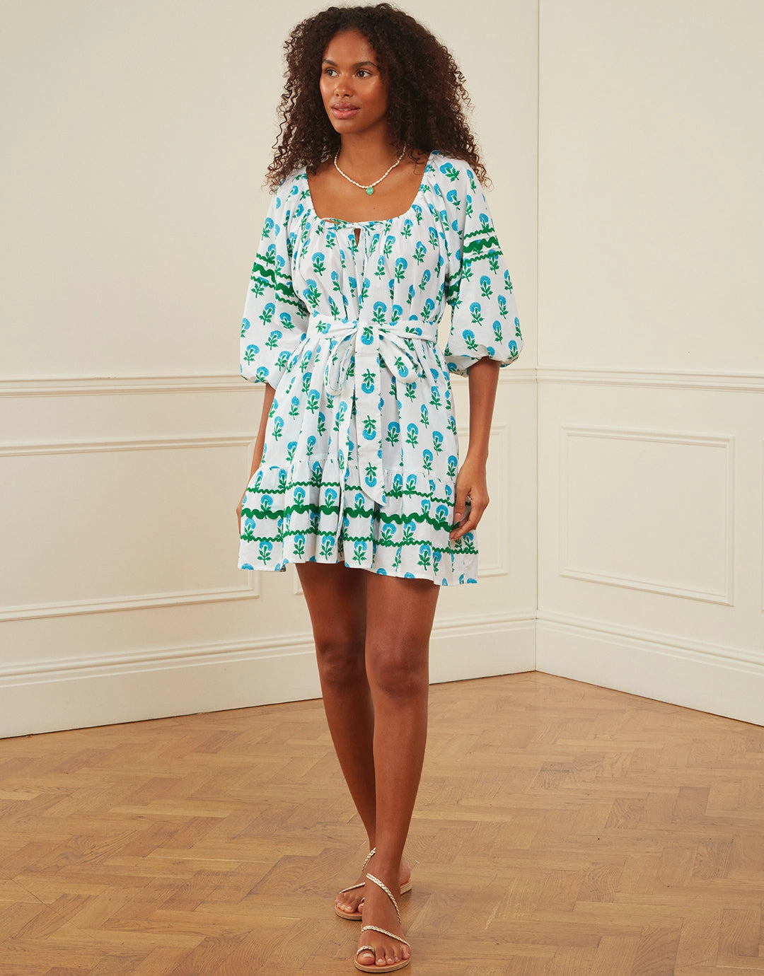 Stella Dress - Aqua Marigold