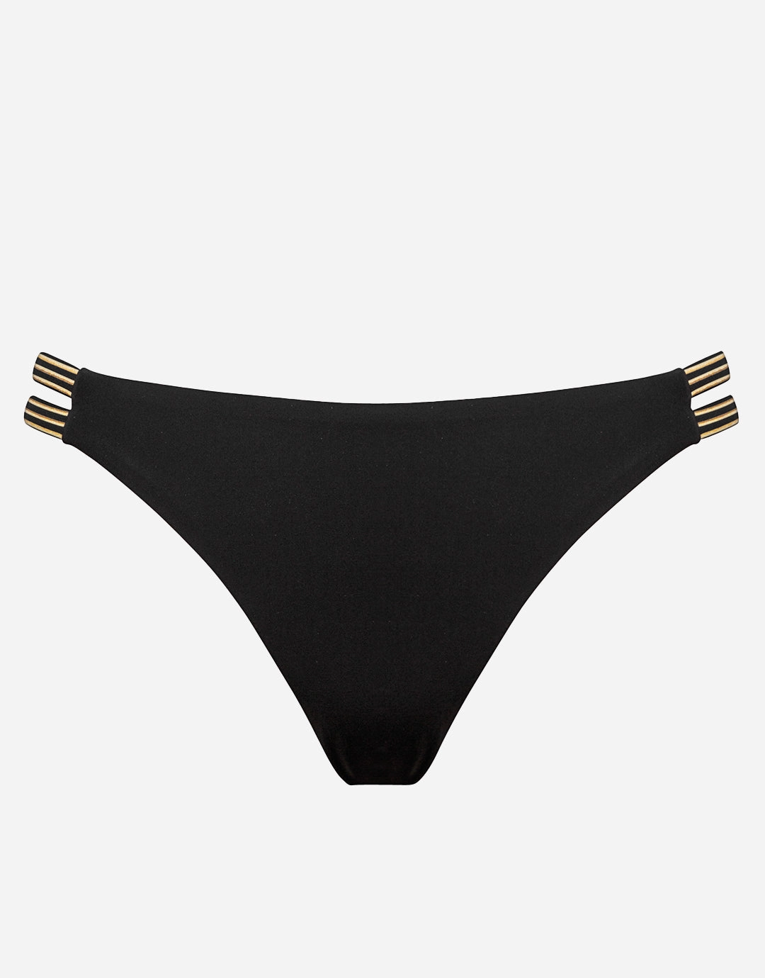 Stratum Double Strap Bikini Pant - Black Sand