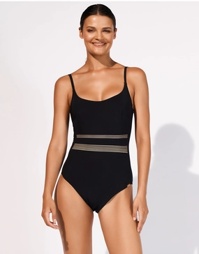 Stratum Underwired Swimsuit - Black Sand