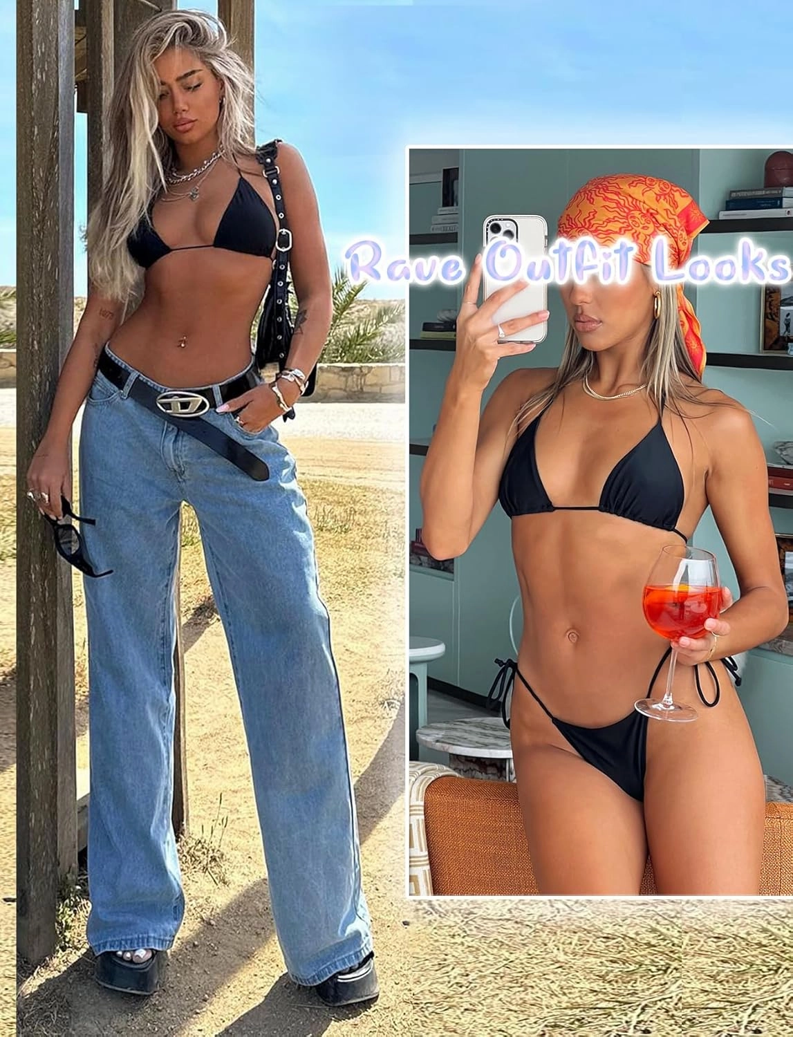 String Bikini Tops for Women Bathing Suit Swim Tops Sexy Triangle Bikini Top Black