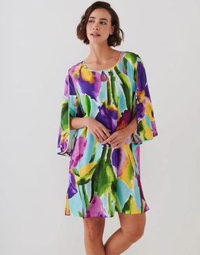 Summer Aquarelle Tunic - Aqua Iris