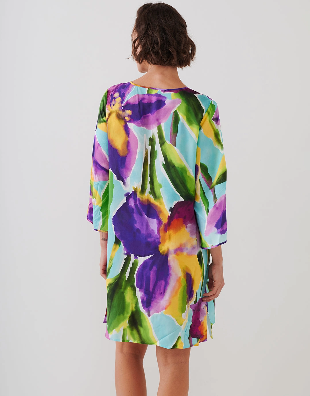 Summer Aquarelle Tunic - Aqua Iris