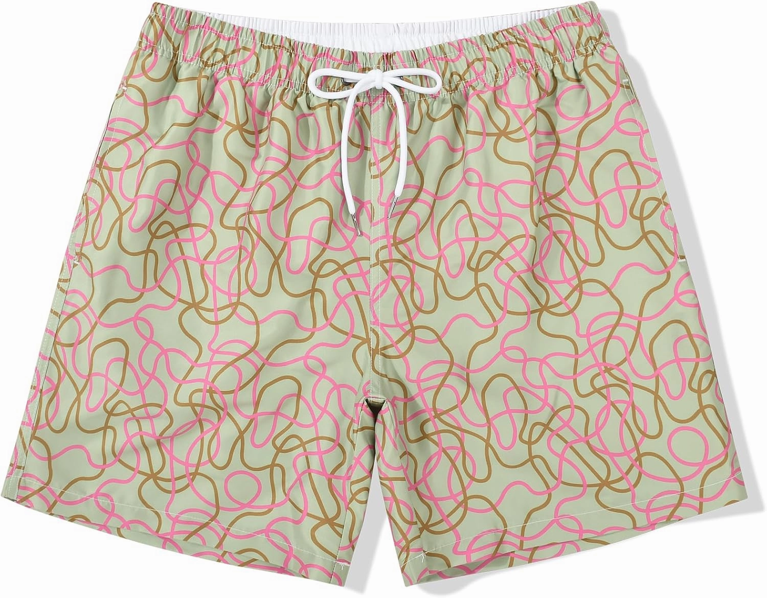 SUNDAY ROSE 3 Pack Mens Swim Trunks with Mesh Lining Quick Dry Swim Shorts Bathing Suit for Men