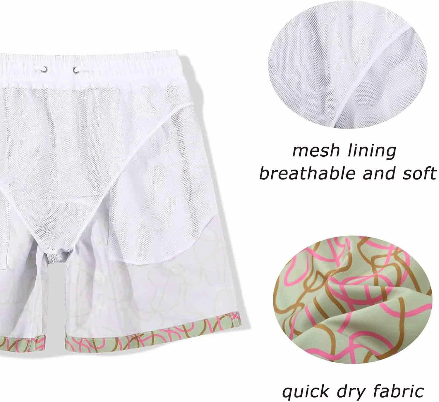 SUNDAY ROSE 3 Pack Mens Swim Trunks with Mesh Lining Quick Dry Swim Shorts Bathing Suit for Men