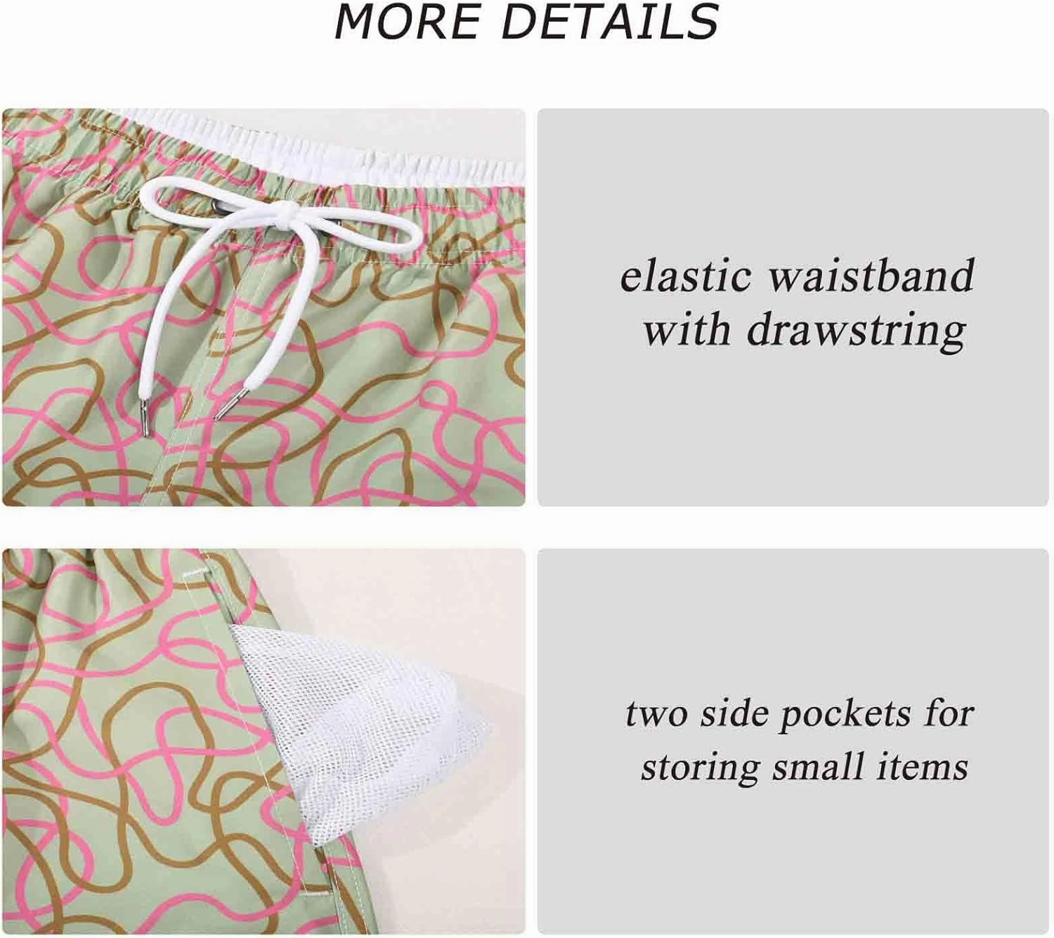 SUNDAY ROSE 3 Pack Mens Swim Trunks with Mesh Lining Quick Dry Swim Shorts Bathing Suit for Men