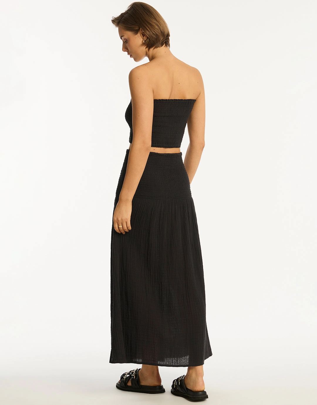 Sunset Beach Bandeau Top - Black