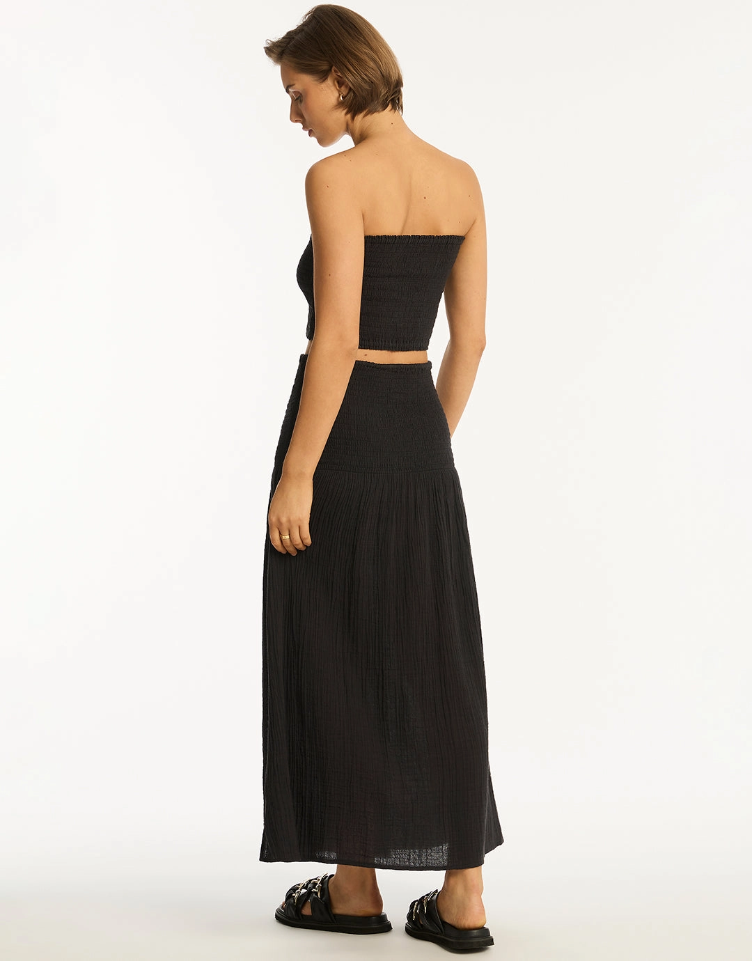 Sunset Beach Bandeau Top - Black