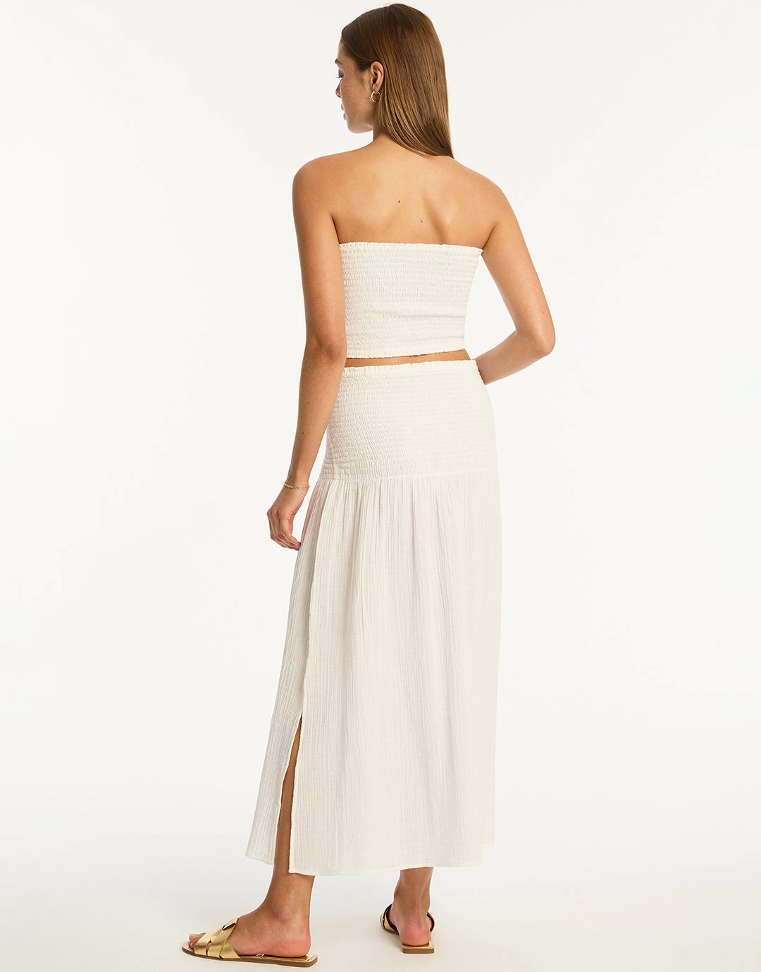 Sunset Beach Bandeau Top - White