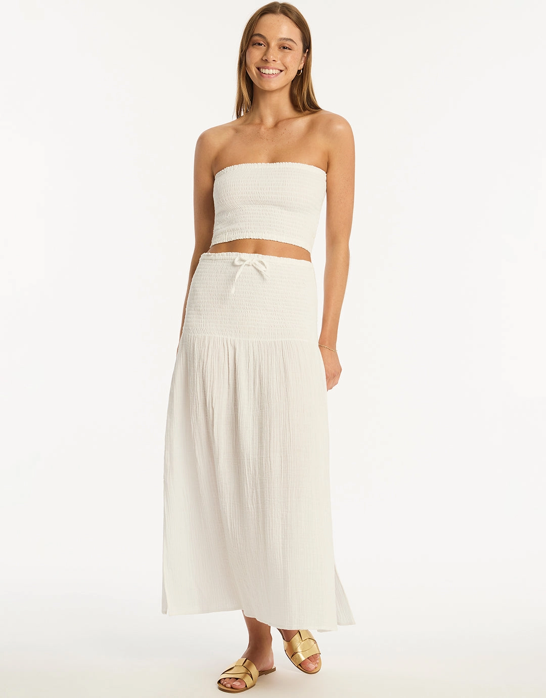 Sunset Beach Bandeau Top - White