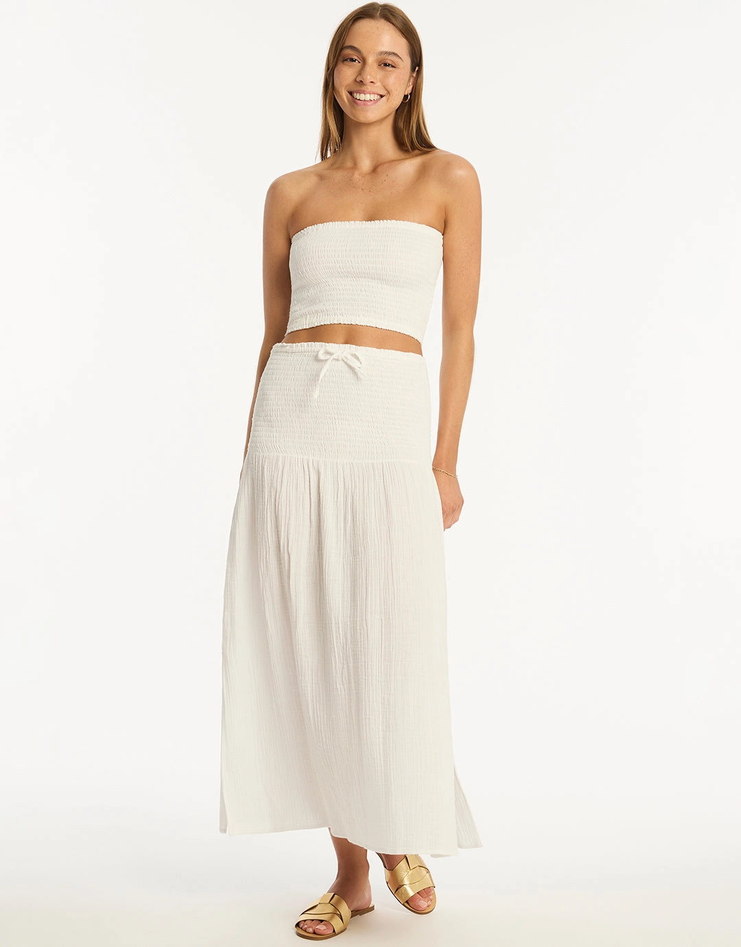 Sunset Beach Bandeau Top - White