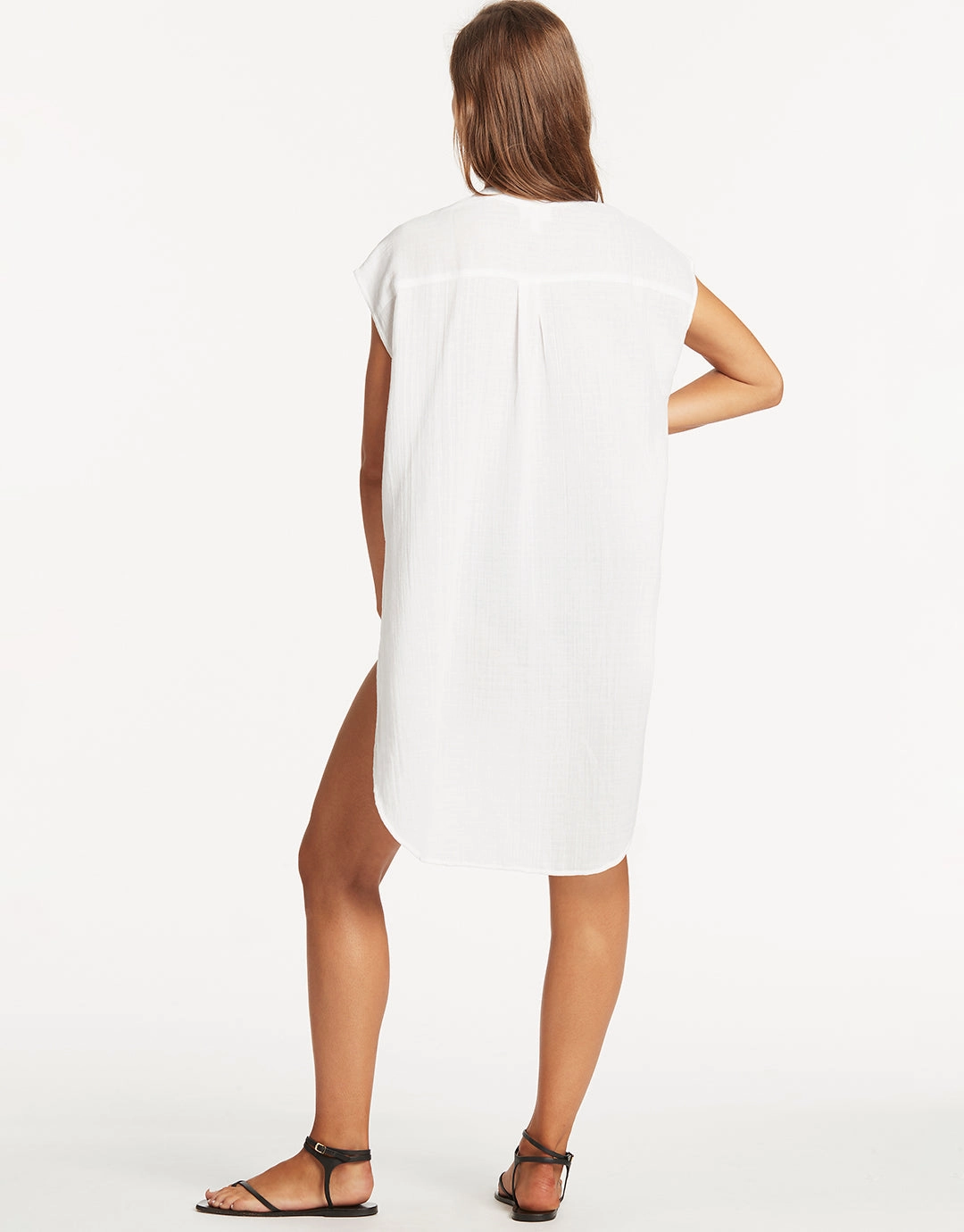 Sunset Sleeveless Cover Up - White