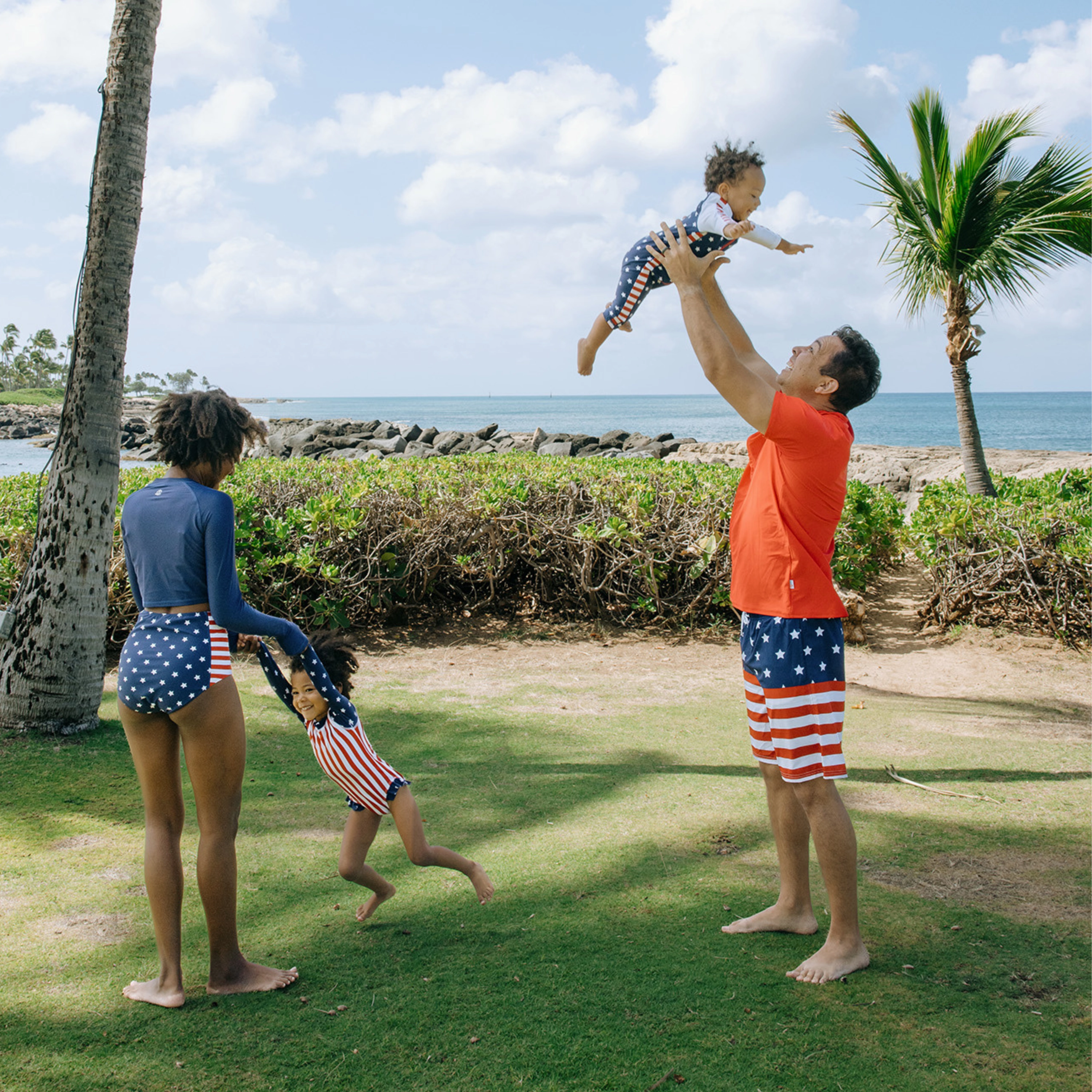 Sunsuit - Long Sleeve Romper Swimsuit | "Americana"