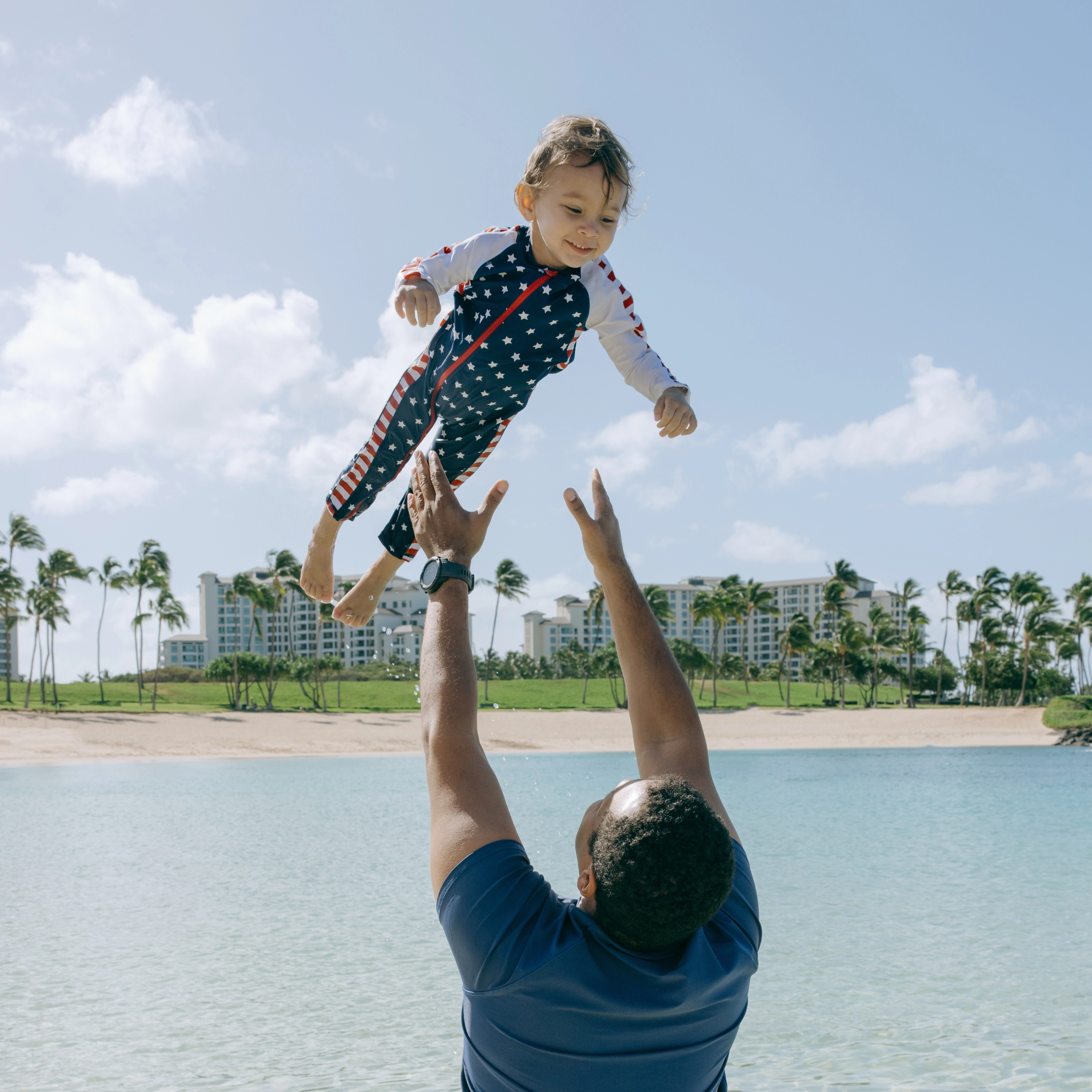 Sunsuit - Long Sleeve Romper Swimsuit | "Americana"