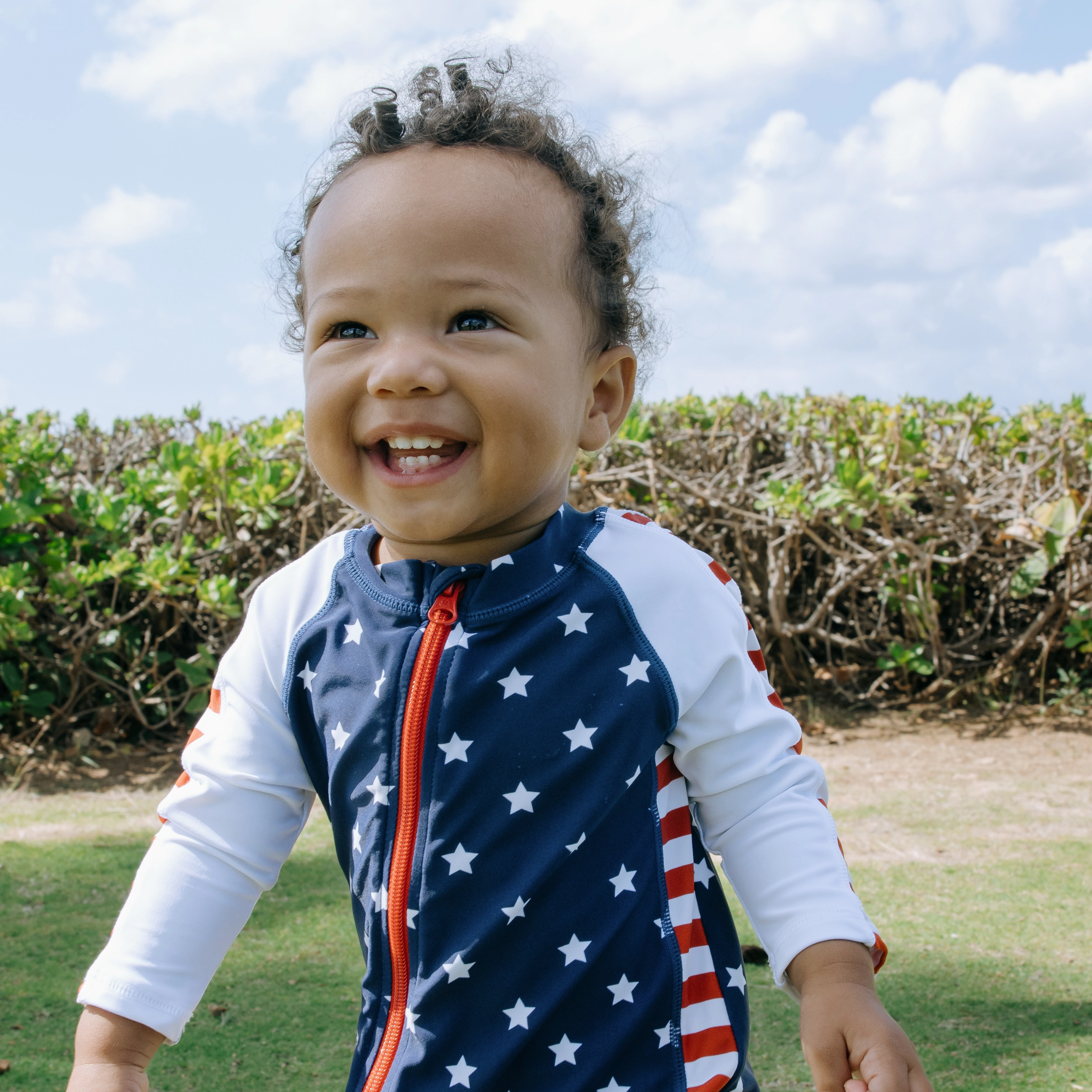 Sunsuit - Long Sleeve Romper Swimsuit | "Americana"