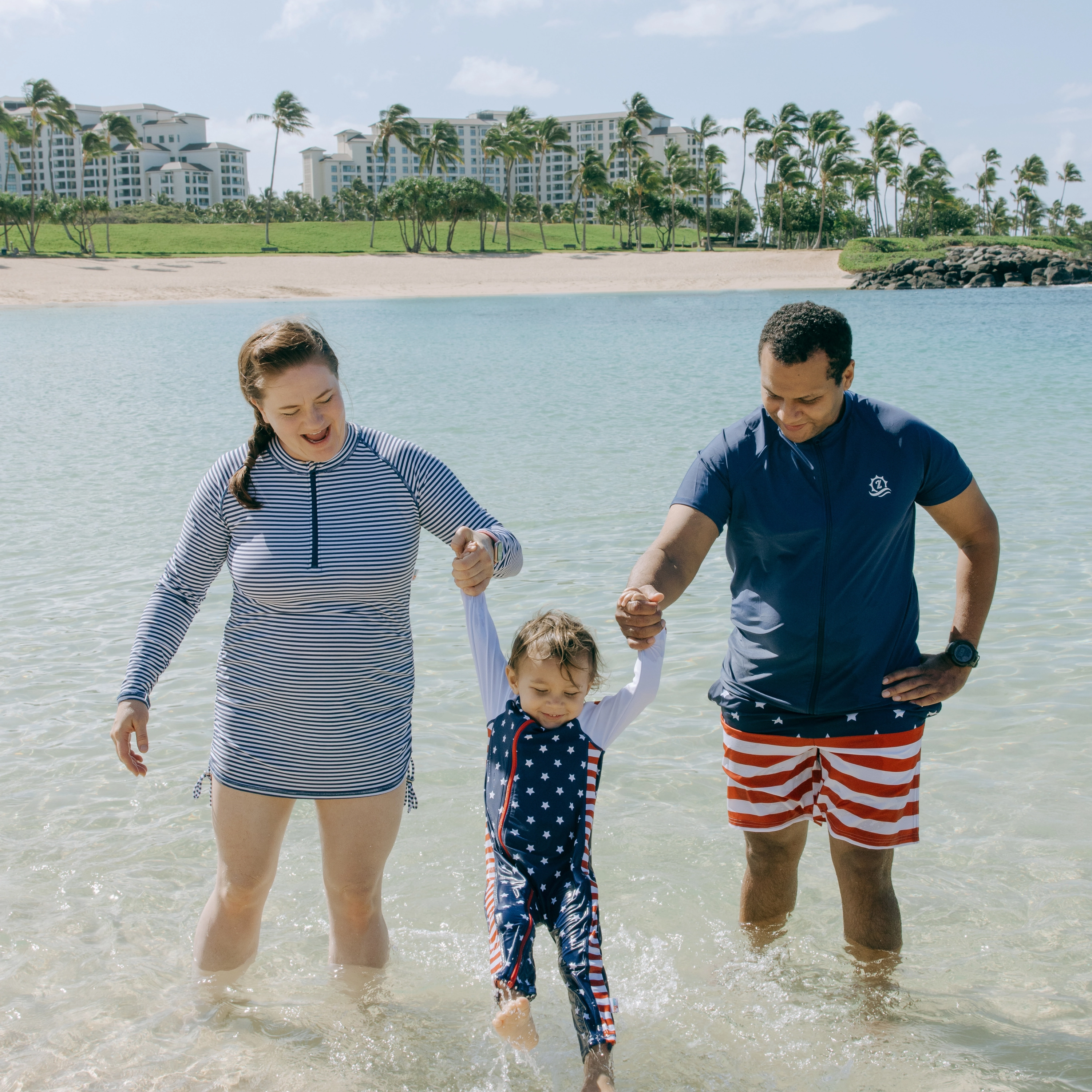 Sunsuit - Long Sleeve Romper Swimsuit | "Americana"