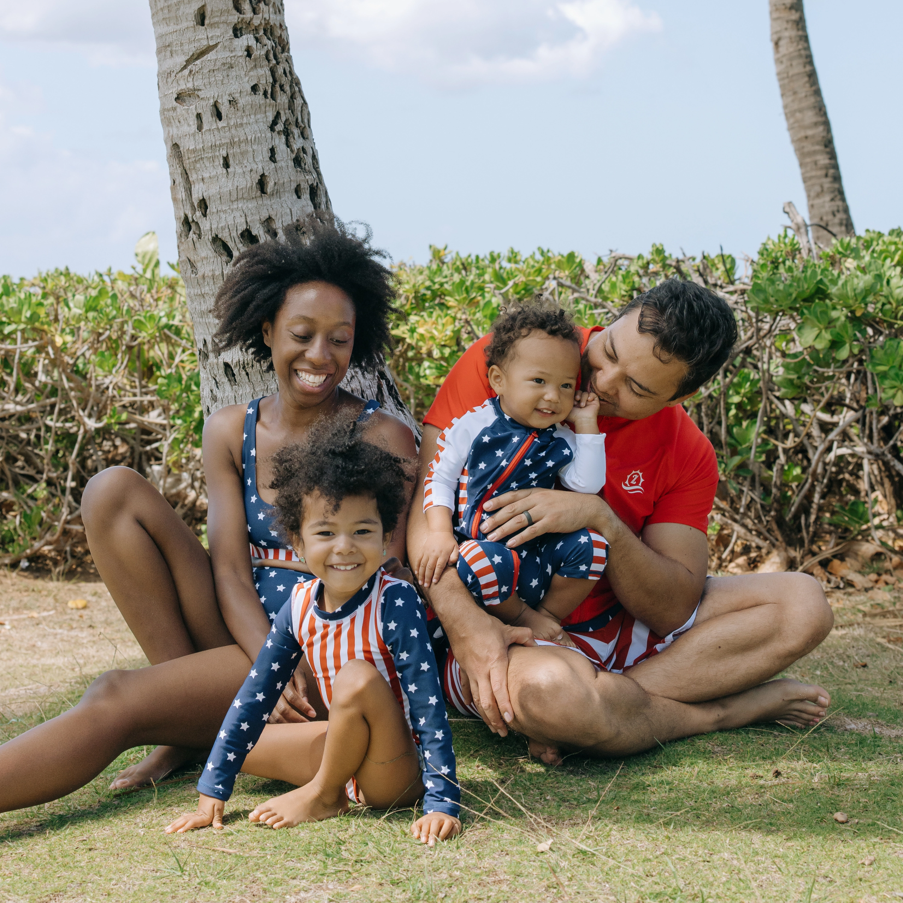 Sunsuit - Long Sleeve Romper Swimsuit | "Americana"