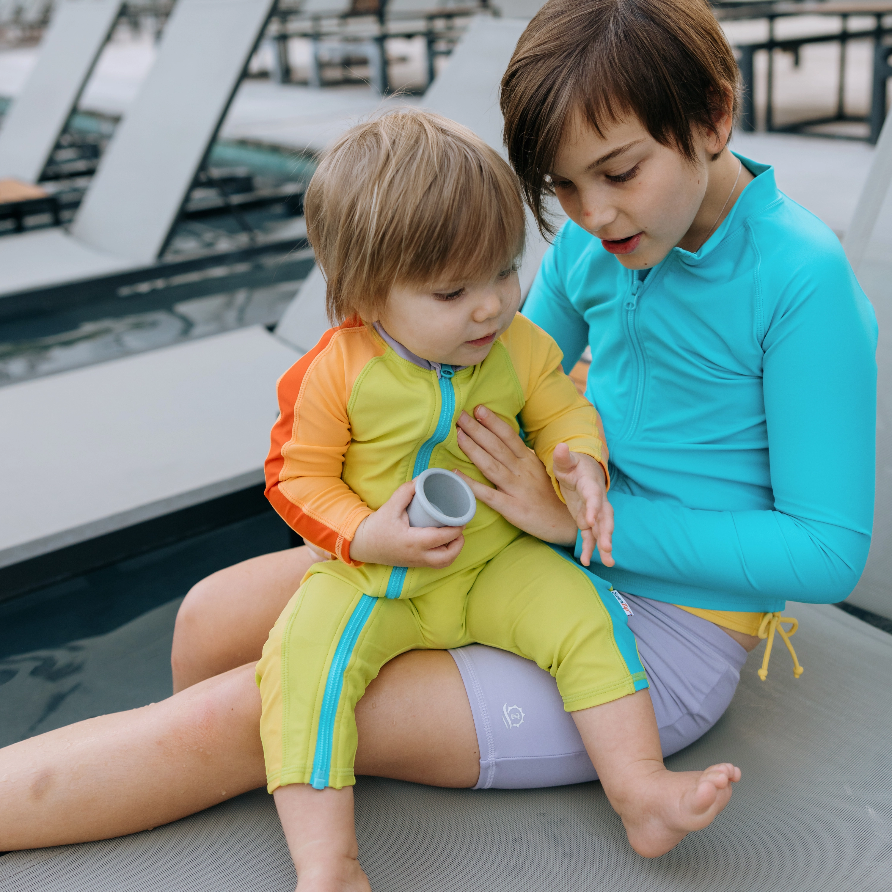 Sunsuit - Long Sleeve Romper Swimsuit | "Color Pop"