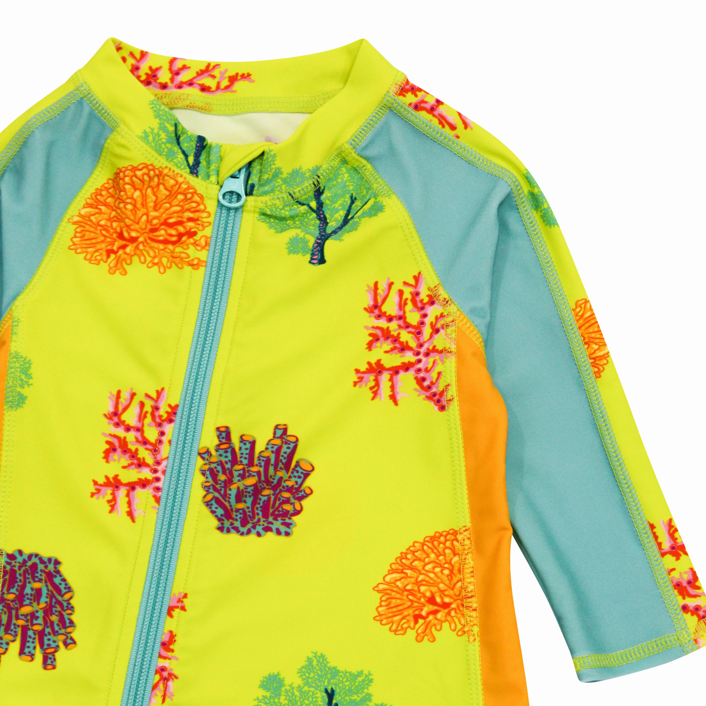 Sunsuit - Long Sleeve Romper Swimsuit | "Coral"