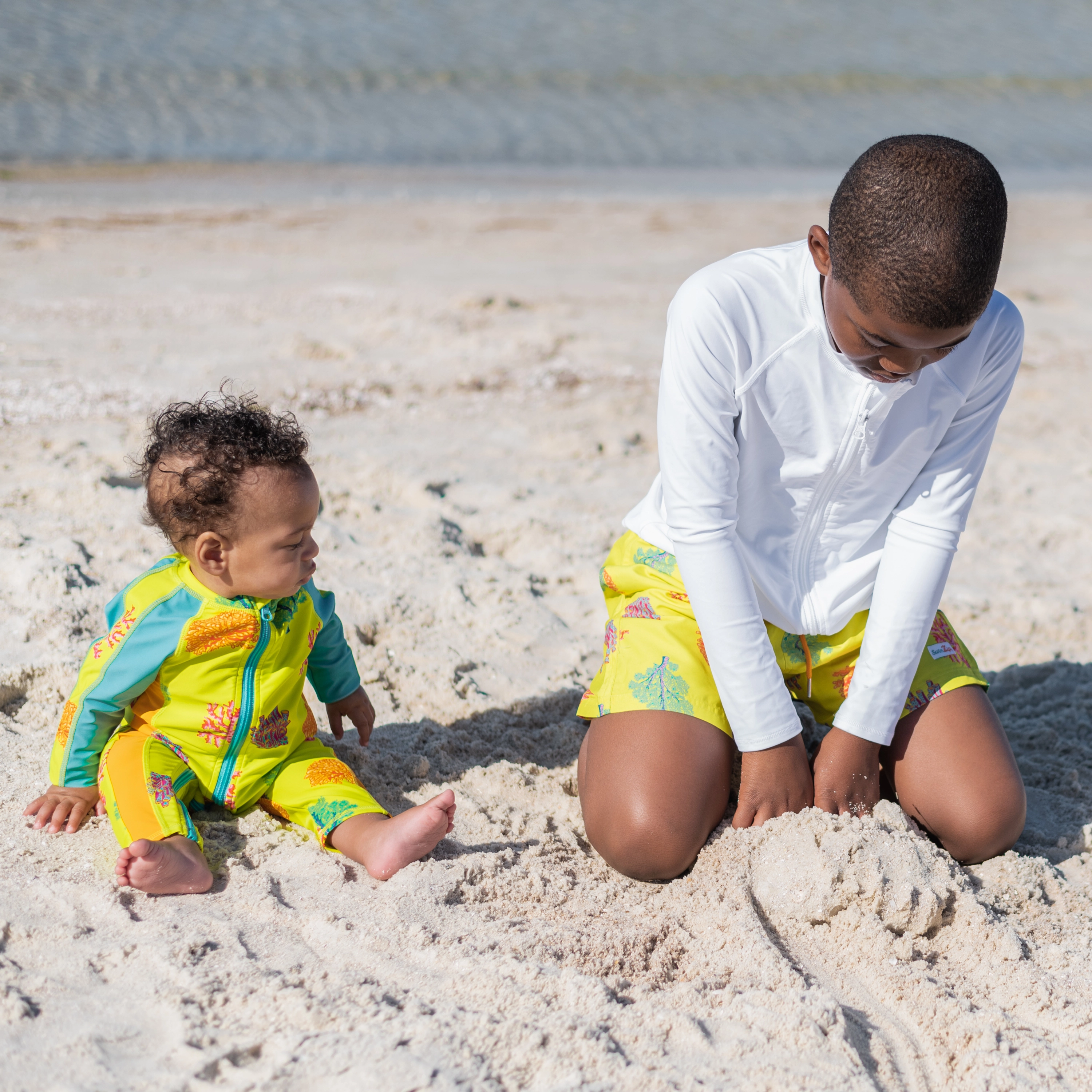 Sunsuit - Long Sleeve Romper Swimsuit | "Coral"