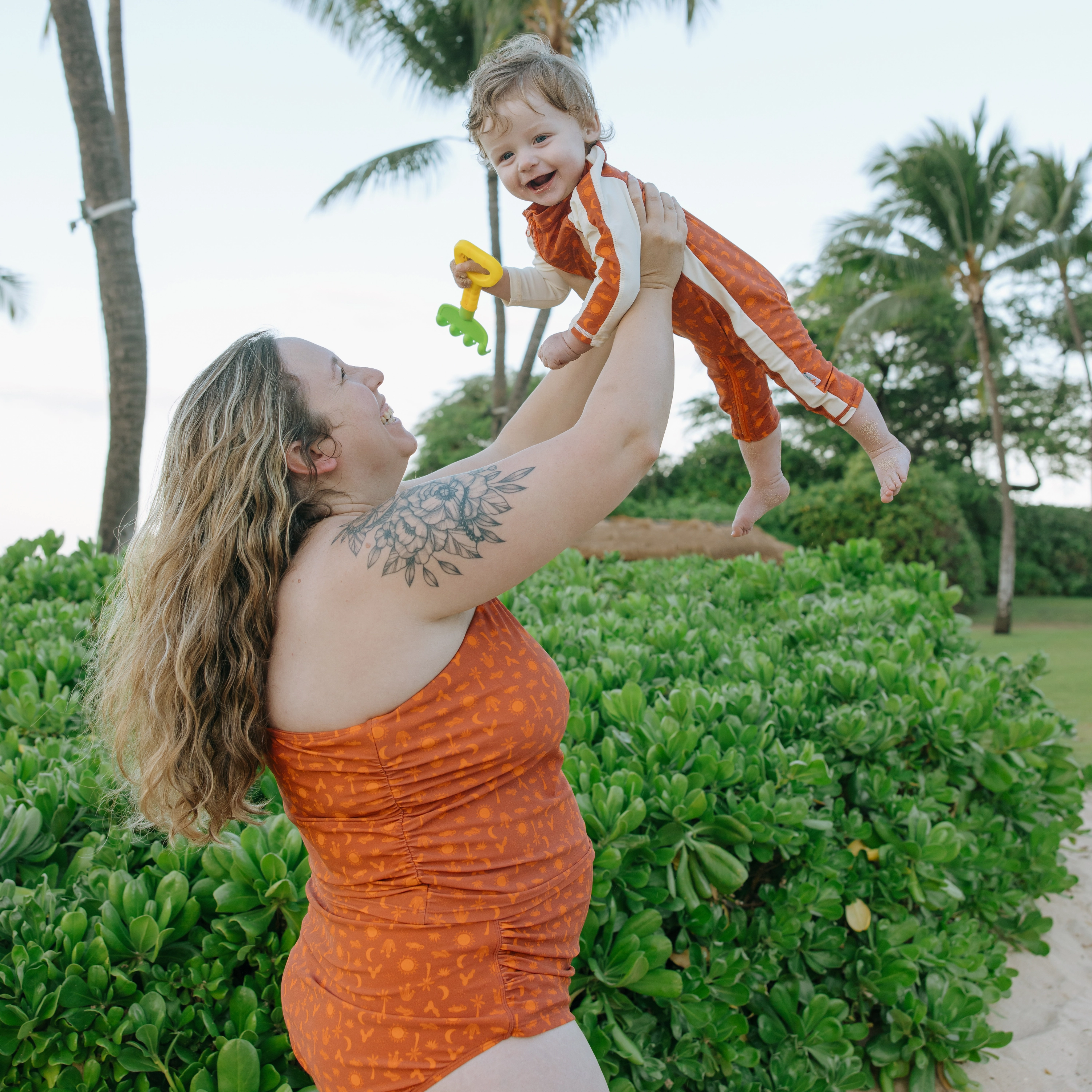 Sunsuit - Long Sleeve Romper Swimsuit | "Desert"