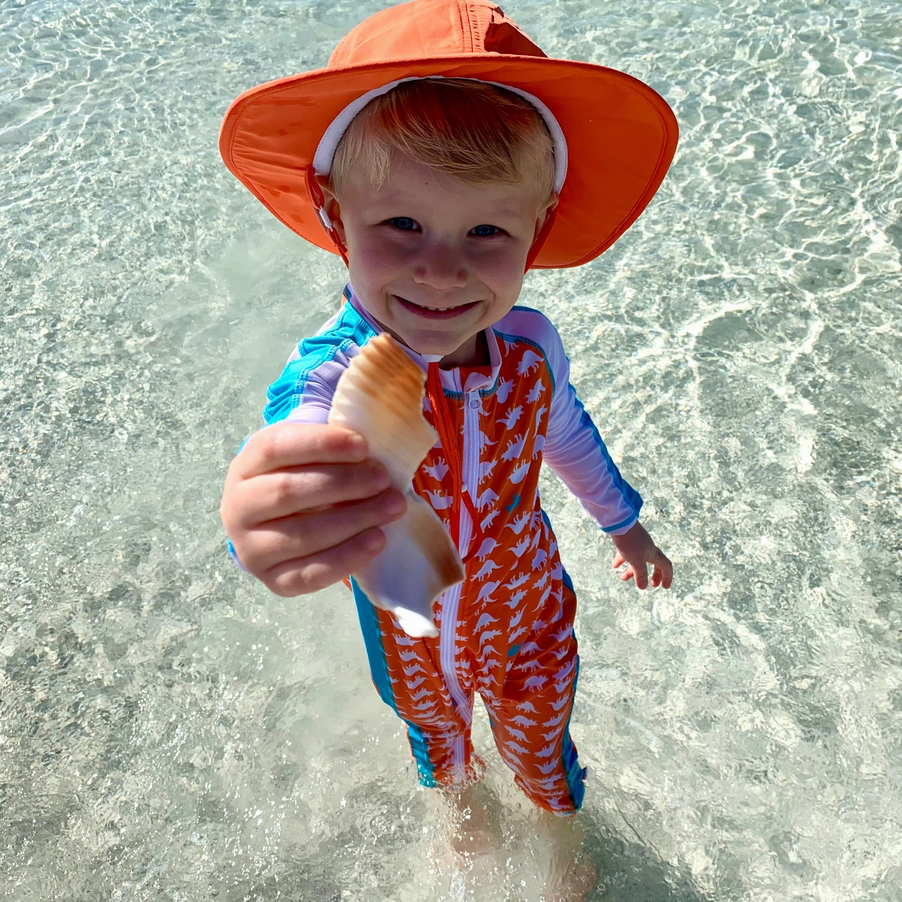 Sunsuit - Long Sleeve Romper Swimsuit | "Dino-Mite"
