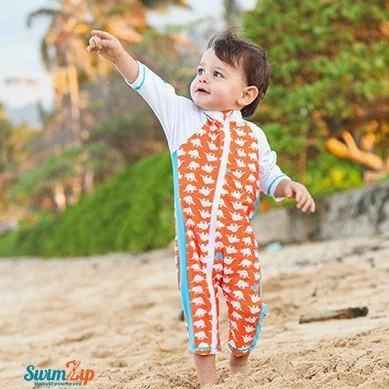 Sunsuit - Long Sleeve Romper Swimsuit | "Dino-Mite"