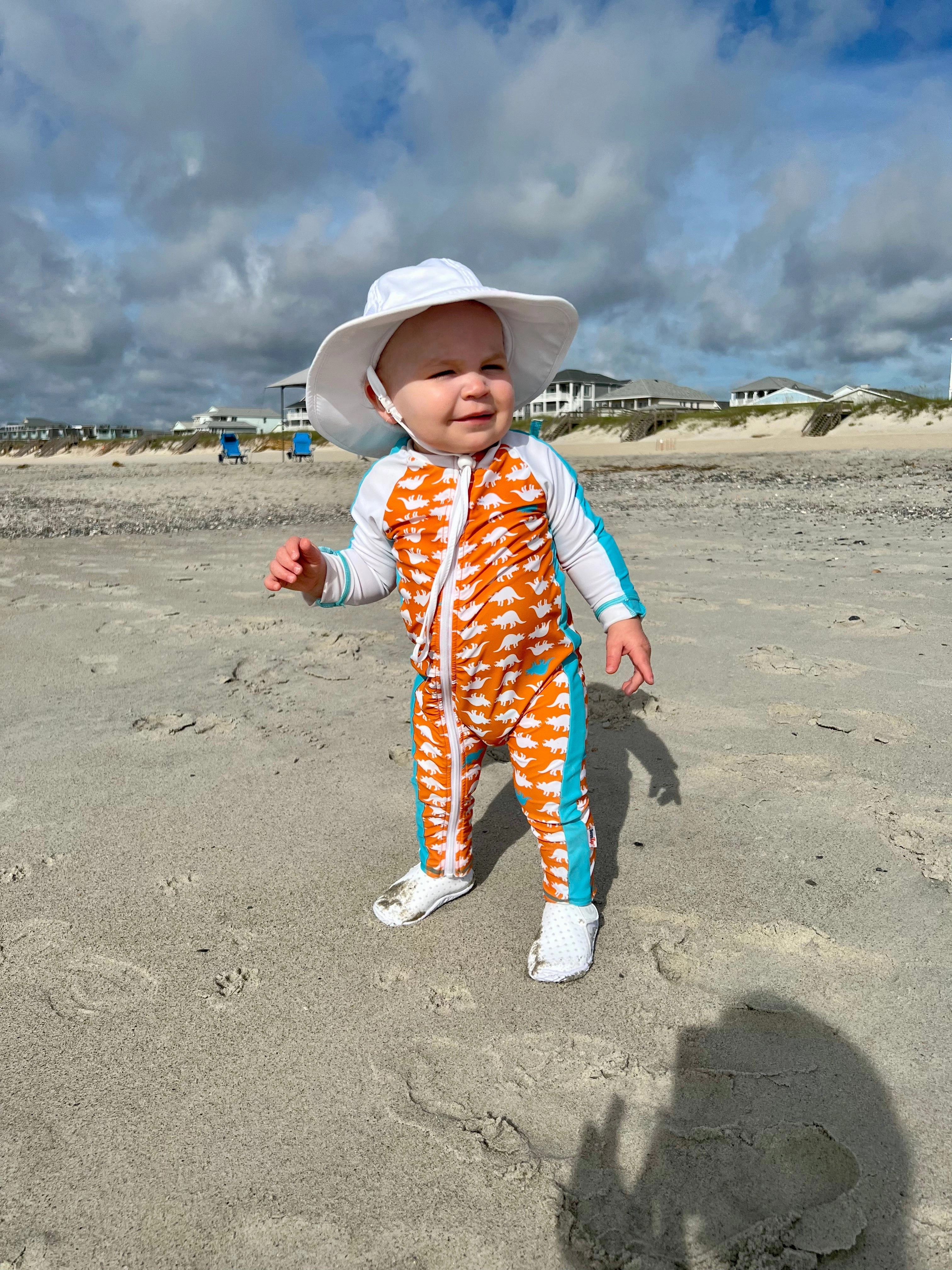 Sunsuit - Long Sleeve Romper Swimsuit | "Dino-Mite"